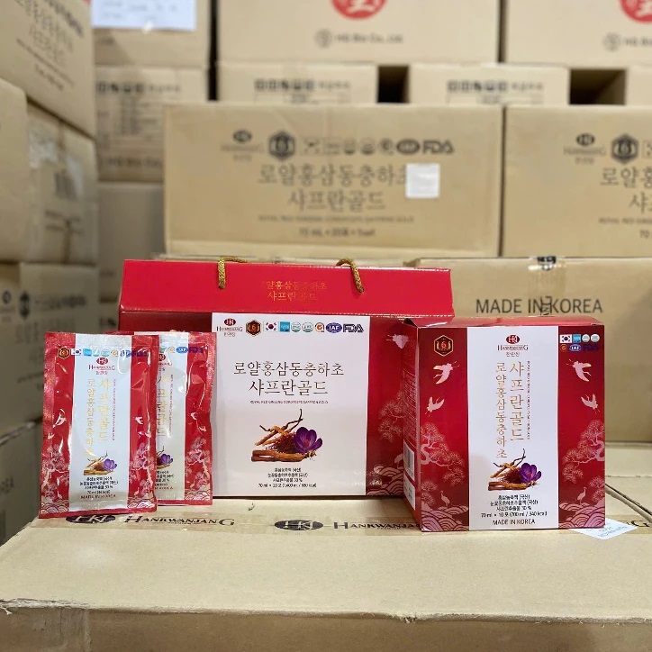 Nước Hồng Sâm Saffron Đông Trùng Hạ Thảo 20 gói x 70ml